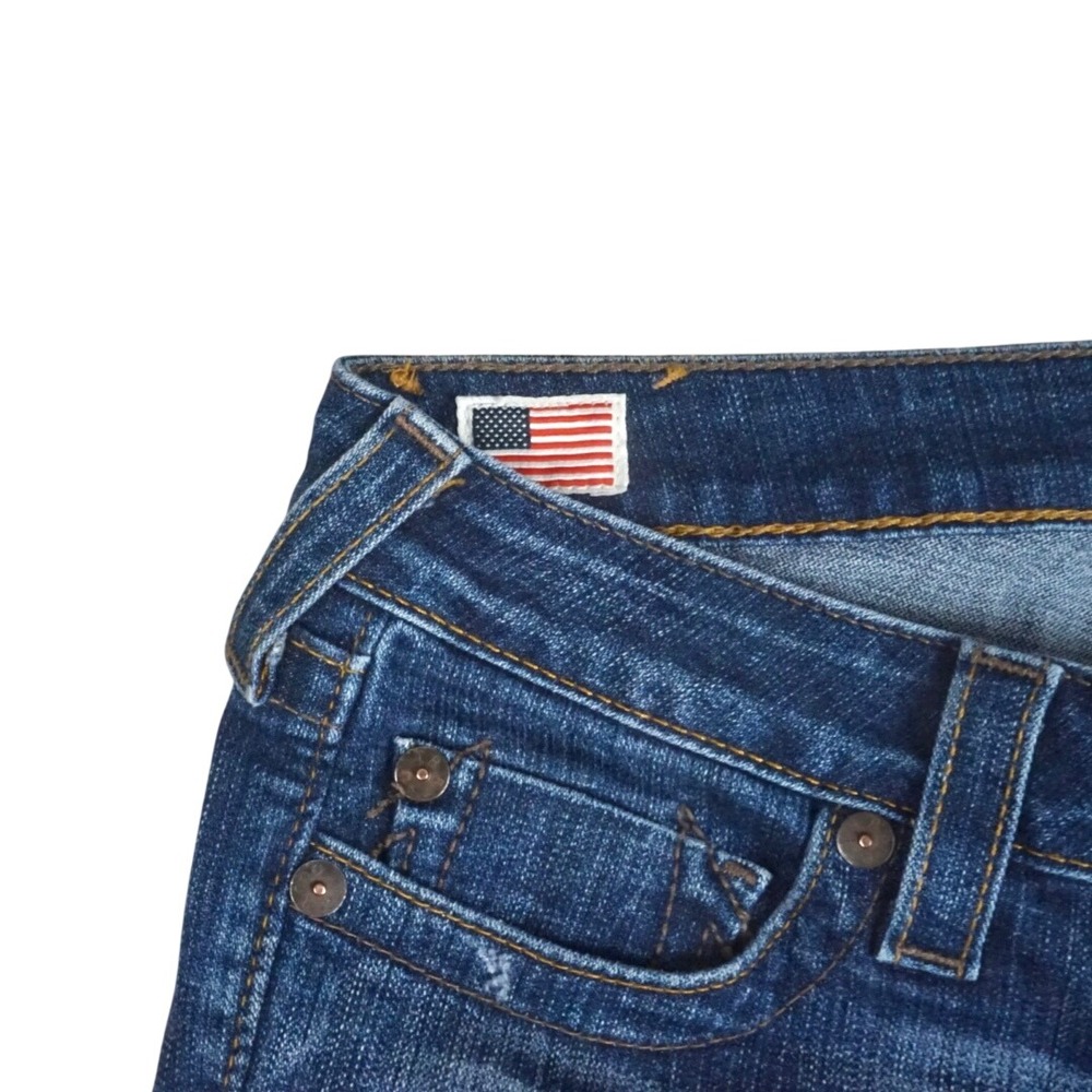 True Religion Tony Flare Jeans Women's 29 Low Rise Denim Y2K Made in USA Bootcut - Picture 5 of 14